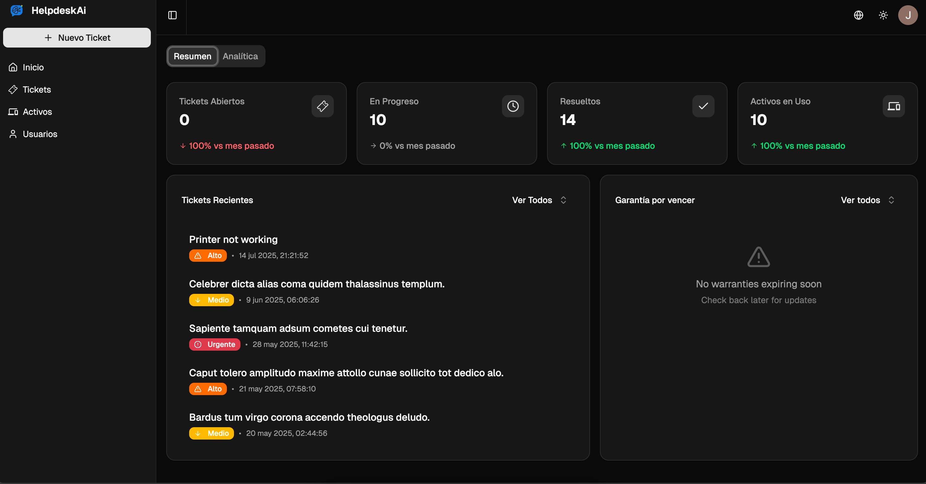 Helpdesk AI Live Screenshot
